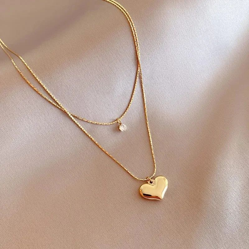 Élan Heart Duo Necklace - MYSTY