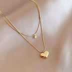 Élan Heart Duo Necklace - MYSTY