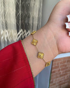 18k gold plated leaf Clover Bracelet