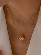 Princess Bow Charm Necklace