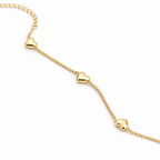 Golden Heart Chain Bracelet