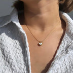 Minimal White Heart Necklace