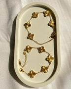 18k gold plated leaf Clover Bracelet
