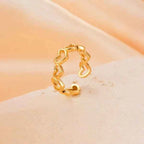 Golden Heartline Ring