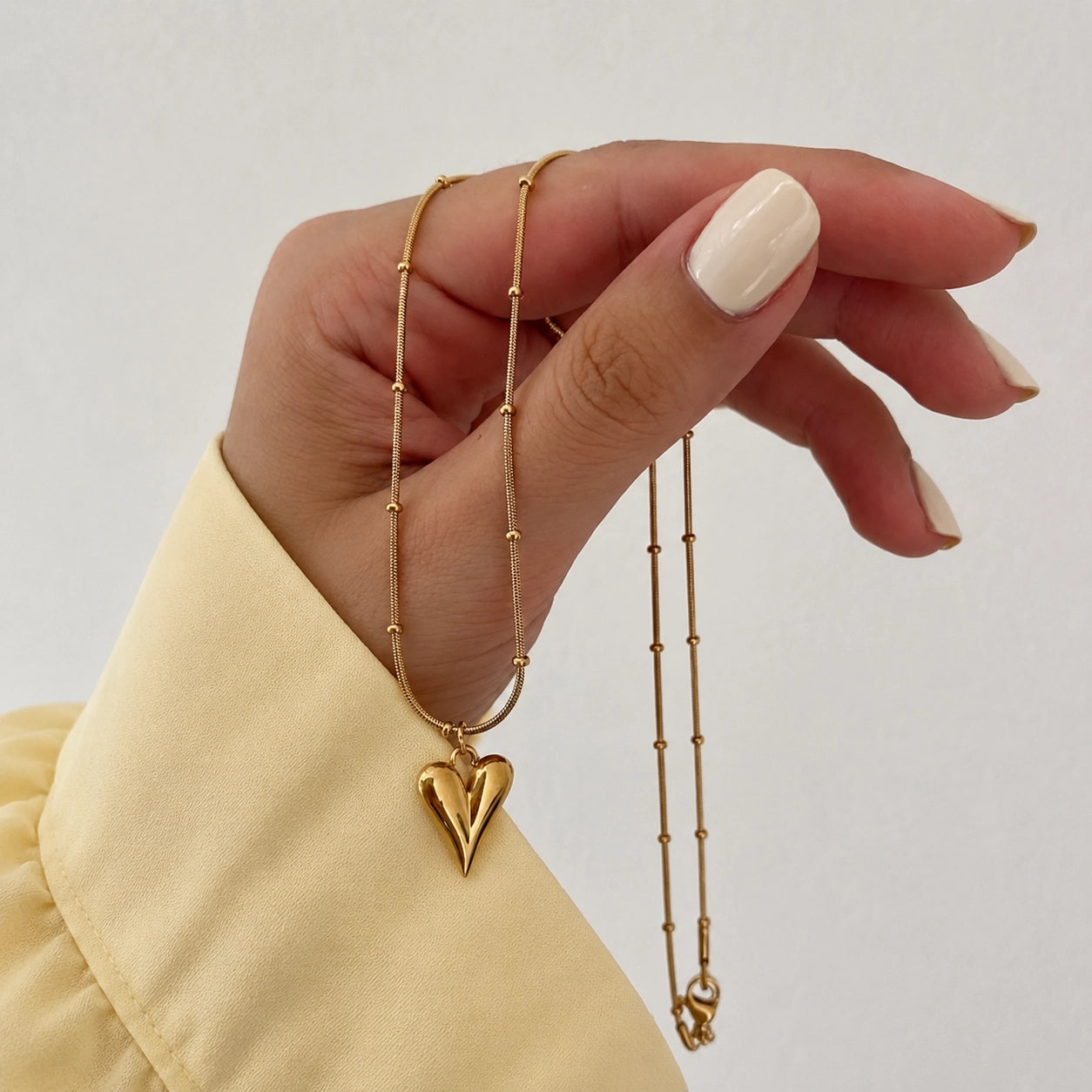 Soft Gold Heart Necklace