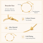 Golden Heart Chain Bracelet
