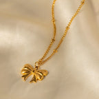 Princess Bow Charm Necklace
