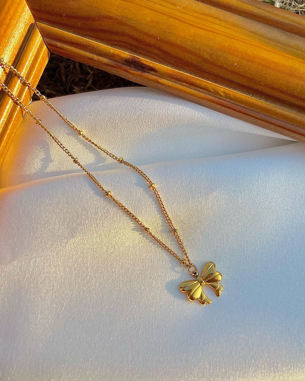 Princess Bow Charm Necklace