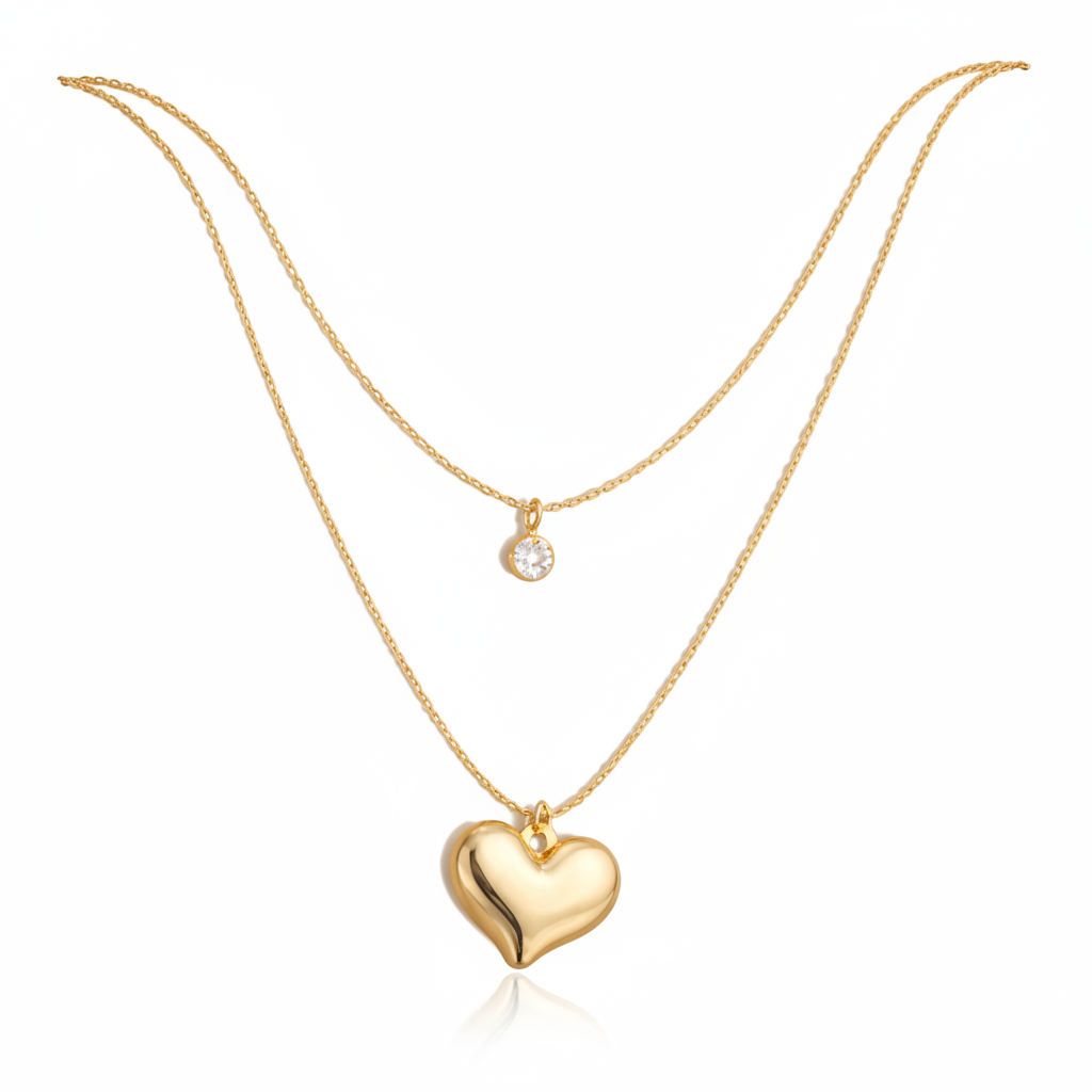 Élan Heart Duo Necklace - MYSTY
