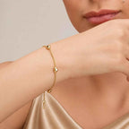 Golden Heart Chain Bracelet